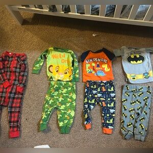 9 months boys Pajama Set - lion king, Dinosaur, Batman and plaid onesie